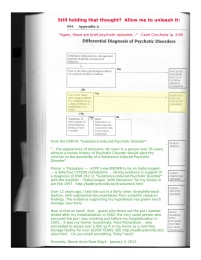 DSM-IV - Differential Diagnosis of Psychotic Disorders